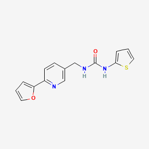 molecular formula C15H13N3O2S B2844786 1-((6-(Furan-2-yl)pyridin-3-yl)methyl)-3-(thiophen-2-yl)urea CAS No. 2034323-26-5