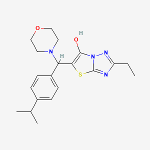 molecular formula C20H26N4O2S B2844802 2-乙基-5-((4-异丙基苯基)(吗啡啶)甲基)噻唑并[3,2-b][1,2,4]三唑-6-醇 CAS No. 886910-00-5