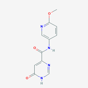 molecular formula C11H10N4O3 B2844803 6-羟基-N-(6-甲氧吡啶-3-基)嘧啶-4-甲酰胺 CAS No. 2034255-90-6