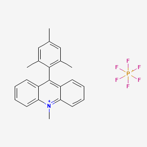 molecular formula C23H22F6NP B2844811 9-Mesityl-10-methylacridin-10-ium hexafluorophosphate CAS No. 872205-11-3