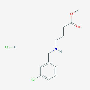 molecular formula C12H17Cl2NO2 B2844815 4-(3-Chloro-benzylamino)-butyric acid methyl ester hydrochloride CAS No. 1391080-08-2