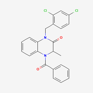 molecular formula C23H18Cl2N2O2 B2844846 4-benzoyl-1-[(2,4-dichlorophenyl)methyl]-3-methyl-3H-quinoxalin-2-one CAS No. 317822-24-5