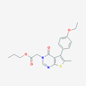 propyl (5-(4-ethoxyphenyl)-6-methyl-4-oxothieno[2,3-d]pyrimidin-3(4H)-yl)acetate