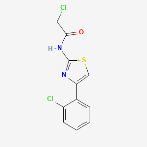 molecular formula C11H8Cl2N2OS B2844854 2-chloro-N-[4-(2-chlorophenyl)-1,3-thiazol-2-yl]acetamide CAS No. 338957-50-9