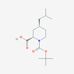 molecular formula C15H27NO4 B2844866 (2S,4R)-1-[(2-Methylpropan-2-yl)oxycarbonyl]-4-(2-methylpropyl)piperidine-2-carboxylic acid CAS No. 2220263-69-2