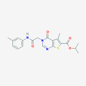 Isopropyl 5-methyl-4-oxo-3-[2-oxo-2-(3-toluidino)ethyl]-3,4-dihydrothieno[2,3-d]pyrimidine-6-carboxylate