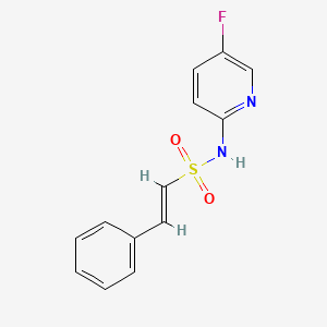 molecular formula C13H11FN2O2S B2844870 (E)-N-(5-氟吡啶-2-基)-2-苯乙烯磺酰胺 CAS No. 1385619-21-5