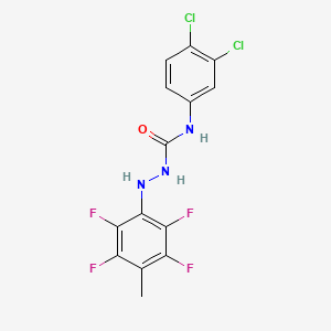 N-(3,4-dichlorophenyl)-2-(2,3,5,6-tetrafluoro-4-methylphenyl)-1-hydrazinecarboxamide