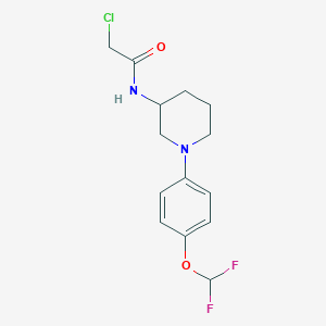 2-Chloro-N-[1-[4-(difluoromethoxy)phenyl]piperidin-3-yl]acetamide