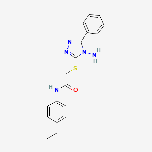 2-((4-amino-5-phenyl-4H-1,2,4-triazol-3-yl)thio)-N-(4-ethylphenyl)acetamide