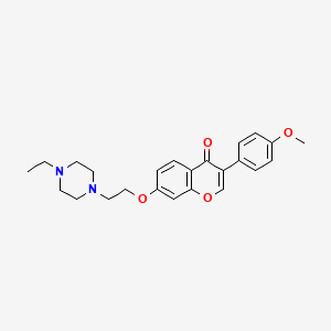 molecular formula C24H28N2O4 B2844881 7-[2-(4-Ethylpiperazin-1-yl)ethoxy]-3-(4-methoxyphenyl)chromen-4-one CAS No. 903854-74-0