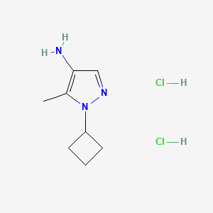 1-Cyclobutyl-5-methylpyrazol-4-amine;dihydrochloride