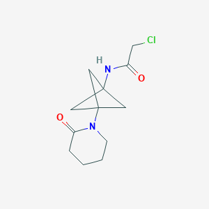 2-Chloro-N-[3-(2-oxopiperidin-1-yl)-1-bicyclo[1.1.1]pentanyl]acetamide