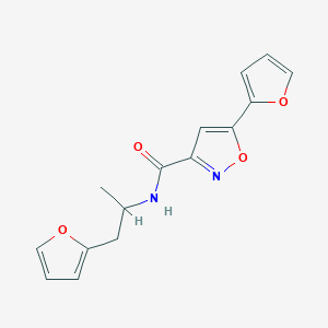 5-(furan-2-yl)-N-(1-(furan-2-yl)propan-2-yl)isoxazole-3-carboxamide