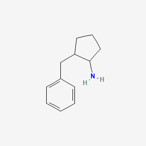molecular formula C12H17N B2844897 2-Benzylcyclopentan-1-amine CAS No. 15205-23-9; 330160-80-0