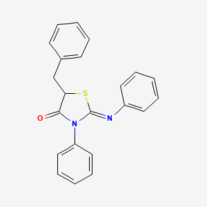 (2Z)-5-benzyl-3-phenyl-2-(phenylimino)-1,3-thiazolidin-4-one