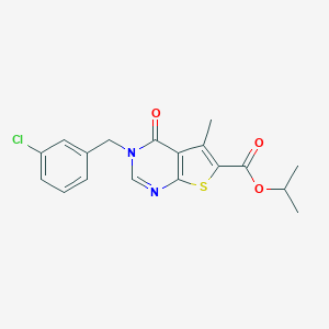 Isopropyl 3-(3-chlorobenzyl)-5-methyl-4-oxo-3,3-d]py rimidine-6-carboxylate
