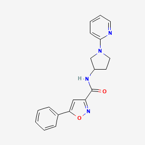 molecular formula C19H18N4O2 B2844912 5-苯基-N-(1-(吡啶-2-基)吡咯烷-3-基)异噁唑-3-甲酰胺 CAS No. 1795086-90-6