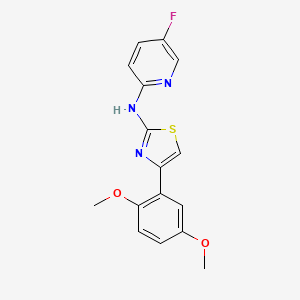 molecular formula C16H14FN3O2S B2844916 4-(2,5-dimethoxyphenyl)-N-(5-fluoropyridin-2-yl)thiazol-2-amine CAS No. 1251635-29-6