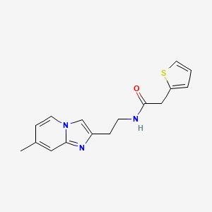 molecular formula C16H17N3OS B2844919 N-[2-(7-甲基咪唑[1,2-a]吡啶-2-基)乙基]-2-噻吩-2-基乙酰胺 CAS No. 868977-74-6