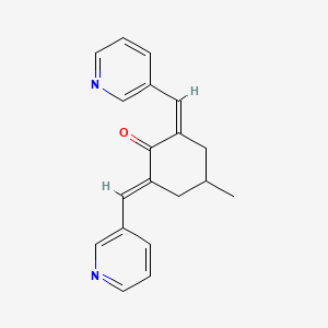 molecular formula C19H18N2O B2844936 (2Z,6E)-4-methyl-2,6-bis(pyridin-3-ylmethylidene)cyclohexan-1-one CAS No. 1162656-26-9