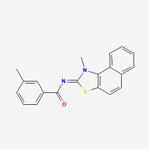 molecular formula C20H16N2OS B2844939 (E)-3-甲基-N-(1-甲基萘并[1,2-d]噻嗪-2(1H)-基亚甲基)苯甲酰胺 CAS No. 477498-79-6