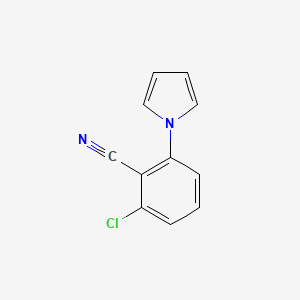 molecular formula C11H7ClN2 B2844946 2-Chloro-6-(1H-pyrrol-1-yl)benzonitrile CAS No. 418762-89-7