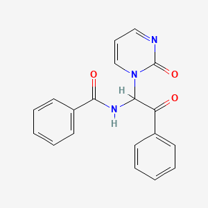 molecular formula C19H15N3O3 B2844948 N-[2-oxo-1-(2-oxopyrimidin-1-yl)-2-phenylethyl]benzamide CAS No. 300375-35-3