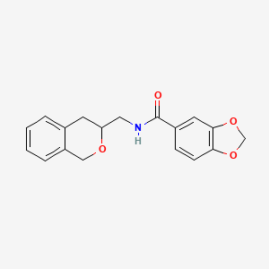 N-(isochroman-3-ylmethyl)benzo[d][1,3]dioxole-5-carboxamide