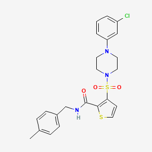 3-{[4-(3-chlorophenyl)piperazin-1-yl]sulfonyl}-N-(4-methylbenzyl)thiophene-2-carboxamide