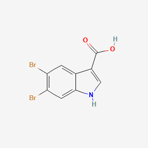 molecular formula C9H5Br2NO2 B2844958 5,6-二溴-1H-吲哚-3-甲酸 CAS No. 857809-64-4