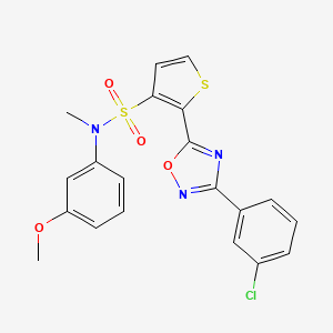 2-[3-(3-chlorophenyl)-1,2,4-oxadiazol-5-yl]-N-(3-methoxyphenyl)-N-methylthiophene-3-sulfonamide