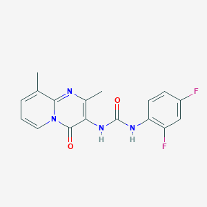 molecular formula C17H14F2N4O2 B2844968 1-(2,4-difluorophenyl)-3-(2,9-dimethyl-4-oxo-4H-pyrido[1,2-a]pyrimidin-3-yl)urea CAS No. 1070961-51-1