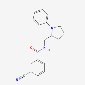 3-cyano-N-((1-phenylpyrrolidin-2-yl)methyl)benzamide