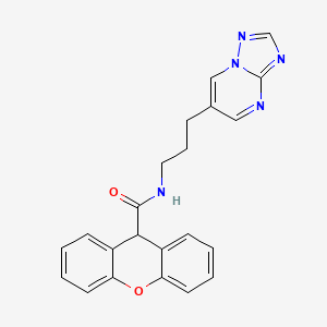N-(3-([1,2,4]triazolo[1,5-a]pyrimidin-6-yl)propyl)-9H-xanthene-9-carboxamide