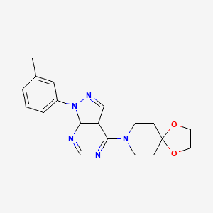 8-[1-(3-Methylphenyl)-4-pyrazolo[3,4-d]pyrimidinyl]-1,4-dioxa-8-azaspiro[4.5]decane