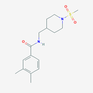 3,4-dimethyl-N-((1-(methylsulfonyl)piperidin-4-yl)methyl)benzamide