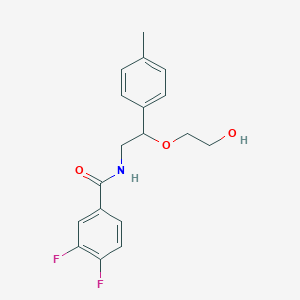 molecular formula C18H19F2NO3 B2844989 3,4-difluoro-N-(2-(2-hydroxyethoxy)-2-(p-tolyl)ethyl)benzamide CAS No. 1788833-63-5