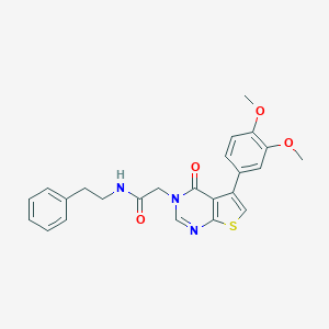 2-(5-(3,4-dimethoxyphenyl)-4-oxothieno[2,3-d]pyrimidin-3(4H)-yl)-N-(2-phenylethyl)acetamide
