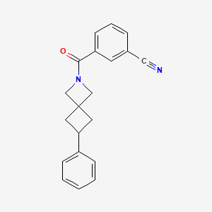 molecular formula C20H18N2O B2844991 3-(6-苯基-2-氮杂螺[3.3]庚烷-2-甲酰)苯甲腈 CAS No. 2379972-98-0