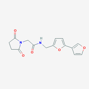 molecular formula C15H14N2O5 B2844993 N-([2,3'-联苯并呋喃]-5-基甲基)-2-(2,5-二氧代吡咯啉-1-基)乙酰胺 CAS No. 2034254-82-3