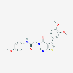 2-(5-(3,4-dimethoxyphenyl)-4-oxothieno[2,3-d]pyrimidin-3(4H)-yl)-N-(4-methoxyphenyl)acetamide