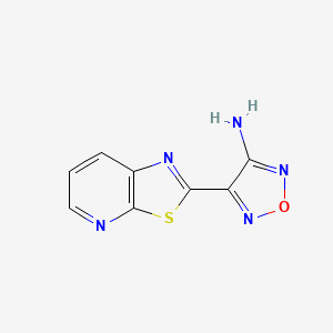 molecular formula C8H5N5OS B2845004 4-([1,3]噻唑并[5,4-b]吡啶-2-基)-1,2,5-噁二唑-3-胺 CAS No. 1493593-37-5
