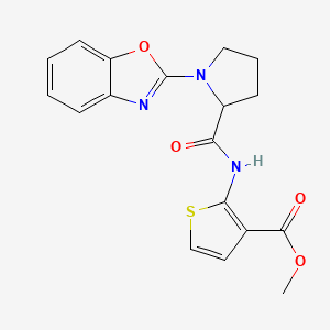 Methyl 2-(1-(benzo[d]oxazol-2-yl)pyrrolidine-2-carboxamido)thiophene-3-carboxylate