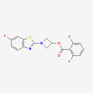 molecular formula C17H11F3N2O2S B2845011 1-(6-Fluorobenzo[d]thiazol-2-yl)azetidin-3-yl 2,6-difluorobenzoate CAS No. 1396863-05-0