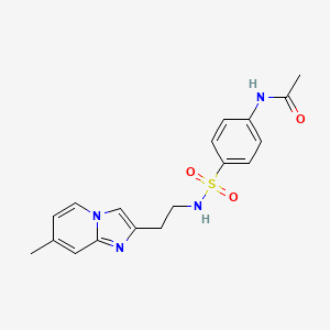 N-{4-[(2-{7-methylimidazo[1,2-a]pyridin-2-yl}ethyl)sulfamoyl]phenyl}acetamide