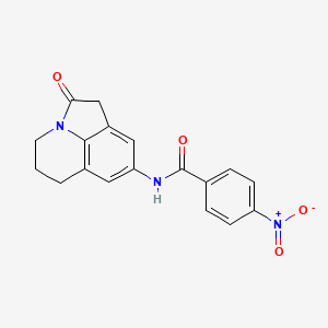 4-nitro-N-(2-oxo-2,4,5,6-tetrahydro-1H-pyrrolo[3,2,1-ij]quinolin-8-yl)benzamide