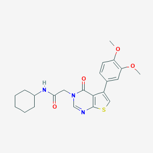 N-cyclohexyl-2-(5-(3,4-dimethoxyphenyl)-4-oxothieno[2,3-d]pyrimidin-3(4H)-yl)acetamide