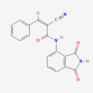 molecular formula C18H11N3O3 B2845024 (Z)-2-cyano-N-(1,3-dioxoisoindol-4-yl)-3-phenylprop-2-enamide CAS No. 735303-57-8