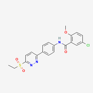 5-chloro-N-(4-(6-(ethylsulfonyl)pyridazin-3-yl)phenyl)-2-methoxybenzamide